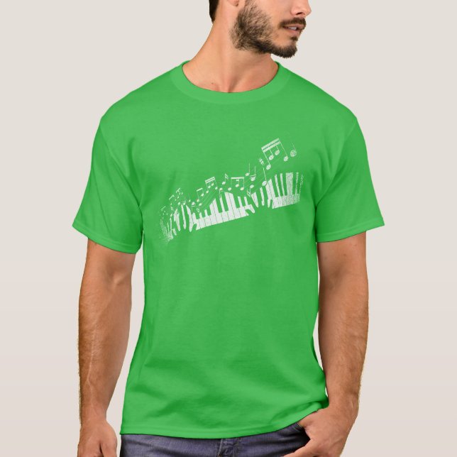 Musiknoten Musikalischer Instrumentenpianist Klavi T-Shirt (Vorderseite)