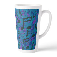 Musiknoten Musikalisches Muster Blau Lila