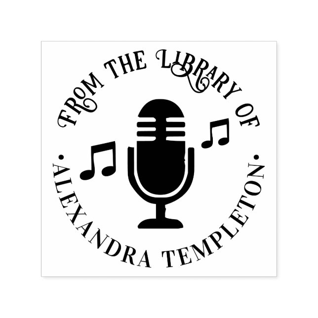 Musiknoten, Name des Mikrofonbuchs Permastempel (Design)