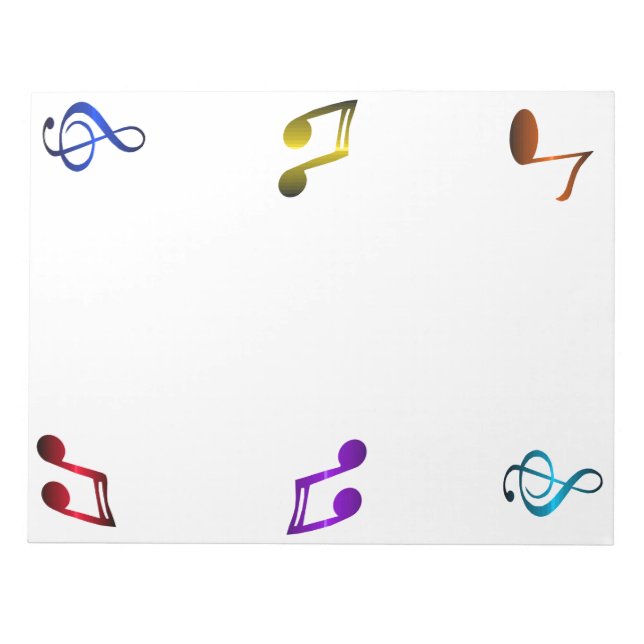 Musiknoten Notepad Notizblock (Vorderseite)