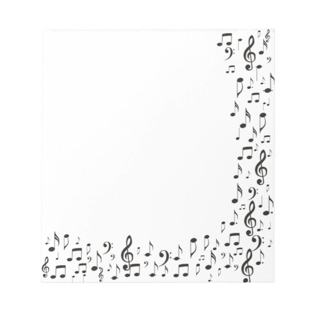 Musiknoten Notizblock (Vorderseite)