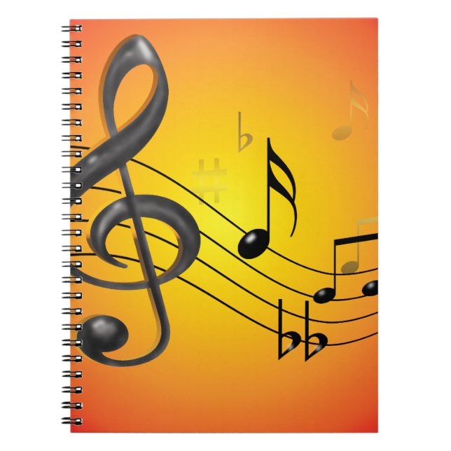 Musiknoten-Notizbuch Notizblock (Vorderseite)