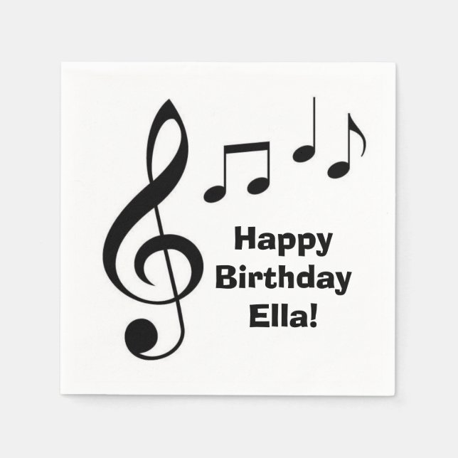 "Musiknoten" Paper Napkins Serviette (Vorderseite)