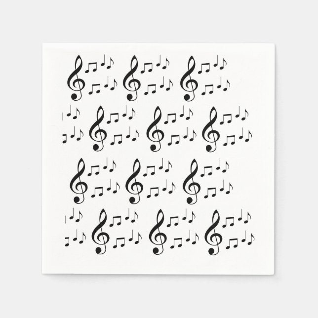 "Musiknoten" Paper Napkins Serviette (Vorderseite)