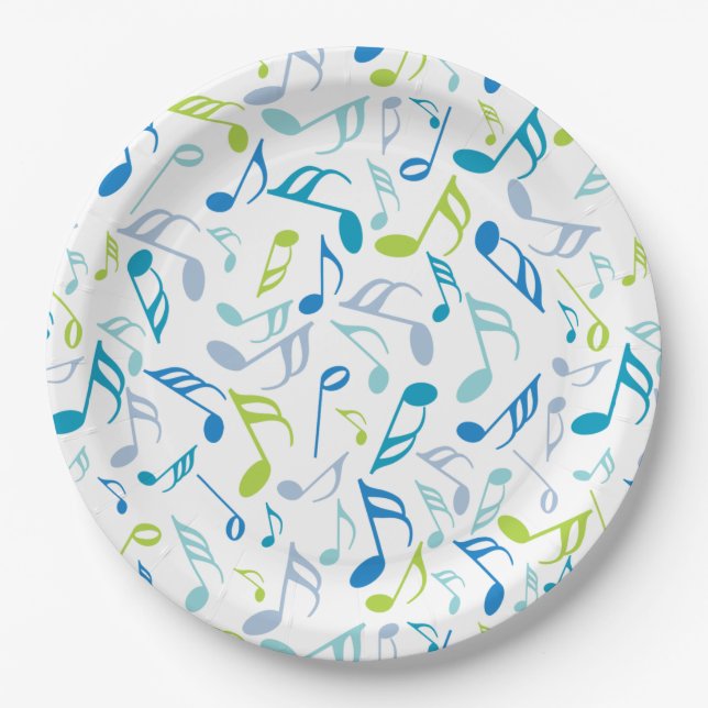 Musiknoten Pappteller (Vorderseite)