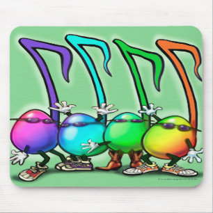 Musiknoten Party Mousepad