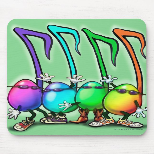 Musiknoten Party Mousepad (Vorne)