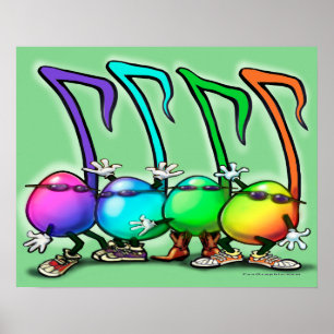 Musiknoten Party Poster