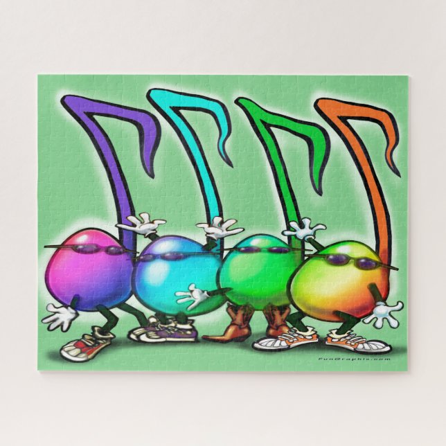 Musiknoten Party Puzzle (Horizontal)