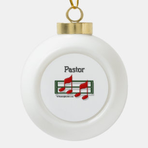 Musiknoten-Pastor Keramik Kugel-Ornament