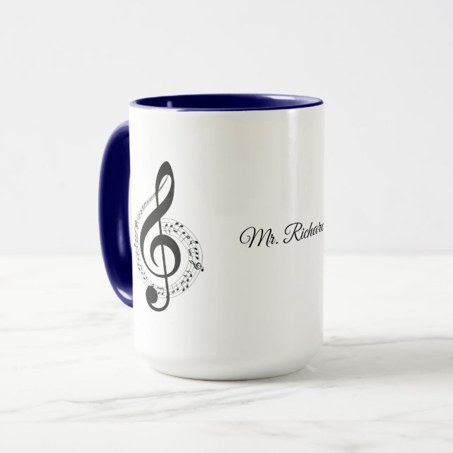Musiknoten Personalisierte Mug Tasse (Vorderseite Links)