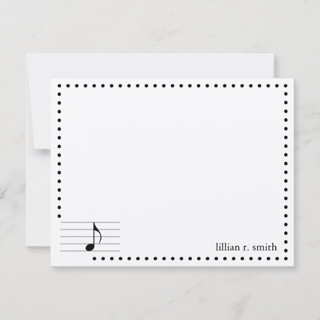 Musiknoten Personalisierte Note Card Mitteilungskarte (Vorderseite)