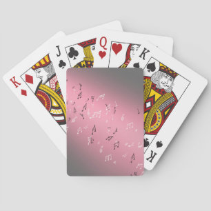 Musiknoten Pink Mondlicht Spielkarten