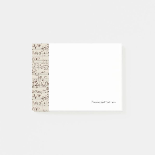 Musiknoten Post-it Klebezettel (Vorderseite)