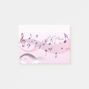 Musiknoten Post-it Klebezettel