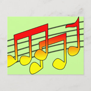 Musiknoten Postkarte