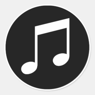 Musiknoten Runder Aufkleber
