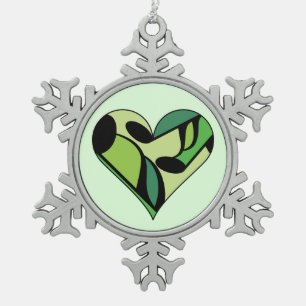 Musiknoten Schneeflocken Zinn-Ornament