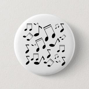Musiknoten schwarz button