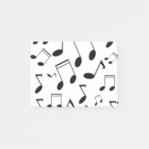 Musiknoten schwarz post-it klebezettel