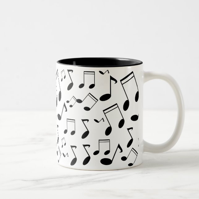 Musiknoten schwarz zweifarbige tasse (Rechts)