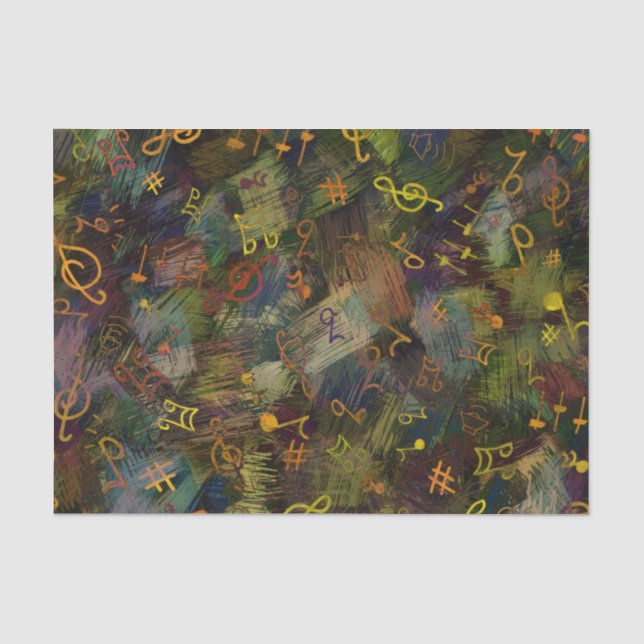 Musiknoten Seidenpapier (Vorderseite)