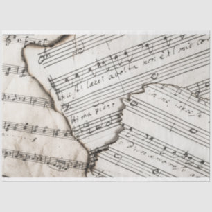 Musiknoten Seidenpapier