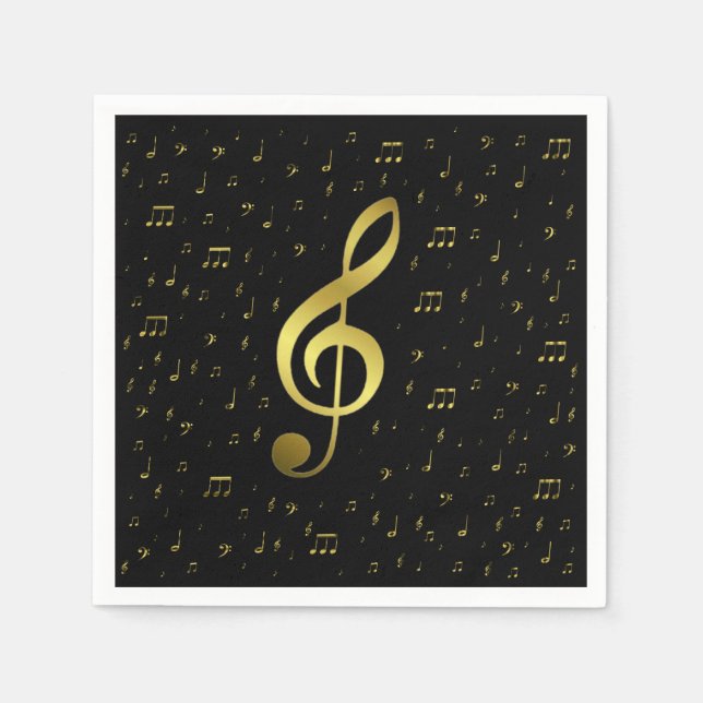 Musiknoten Serviette (Vorderseite)