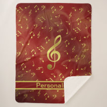 Musiknoten, Sherpa-Decken, Handwerk, Urlaub,