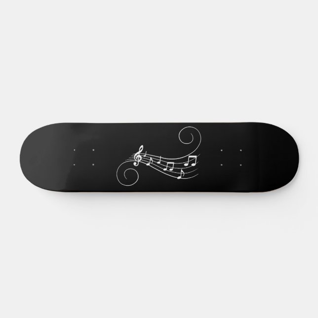 Musiknoten Skateboard (Horizontal)