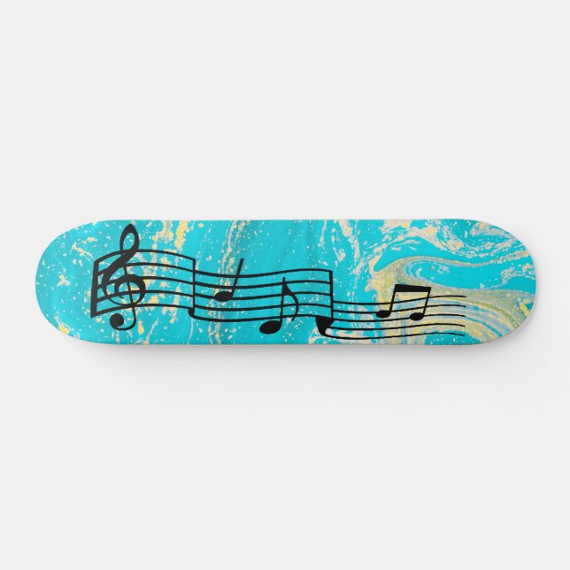 Musiknoten Skateboard (Horizontal)