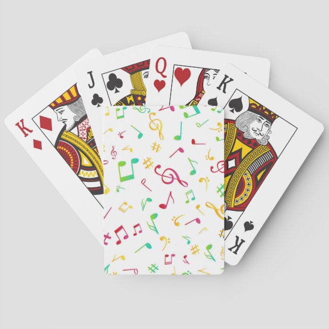 Musiknoten Spielkarten (Rückseite)