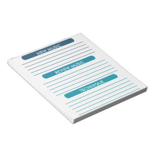 Musiknoten-Studenten-Praxis-Blatt Notizblock