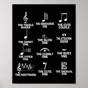 Musiknoten Symbol Definition Humor Lustig Christ Poster