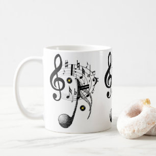 Musiknoten Tasse
