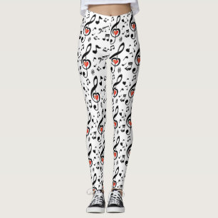 Musiknoten thematische Leggings