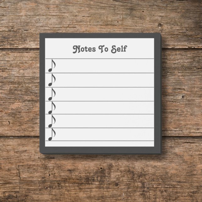 Musiknoten, um sich Schwarz-weiße Klebeschicht Post-it Klebezettel (Von Creator hochgeladen)