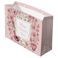 Musiknoten und Blume Eleganter Valentinstag