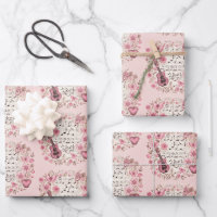 Musiknoten und Blume Retro-Stil
