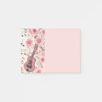 Musiknoten und Blume Retro-Stil