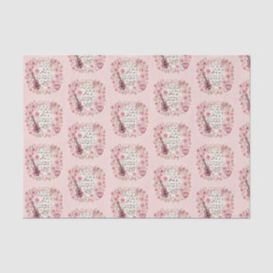 Musiknoten und Blumen Retro-Stil-Muster Seidenpapier