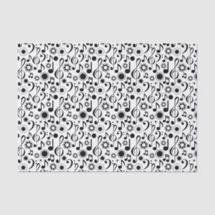 Musiknoten und Clefs Seidenpapier