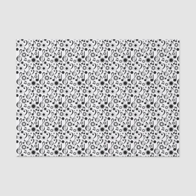 Musiknoten und Clefs Seidenpapier (Vorderseite)