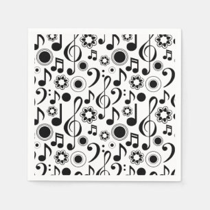 Musiknoten und Clefs Serviette