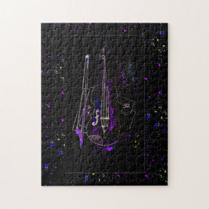 Musiknoten und Doppelbarsch Puzzle