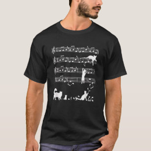 Musiknoten und Katzen, die nicht so gut spielen T-Shirt