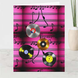 Musiknoten und Platten Karte