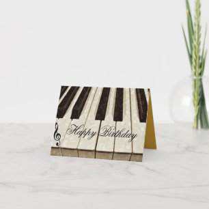 Musiknoten und Schlüssel_ Karte