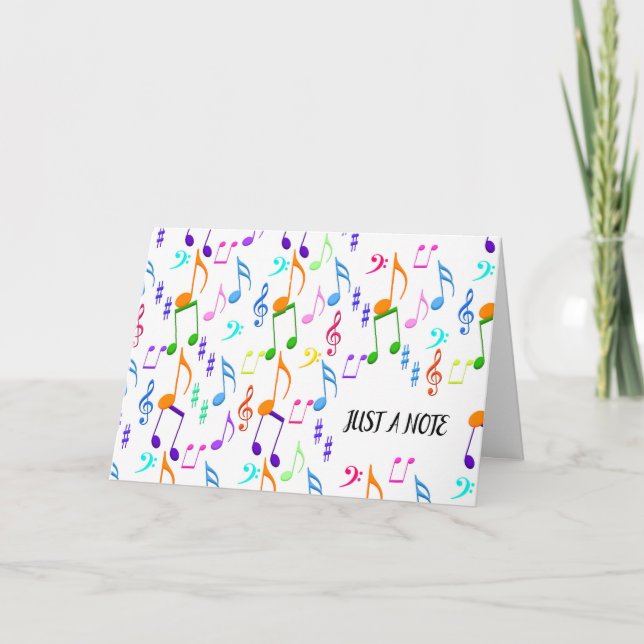 Musiknoten und Symbole Karte (Vorderseite)