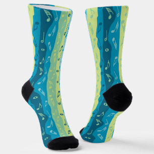 Musiknoten Vertikale Streifen Socken
